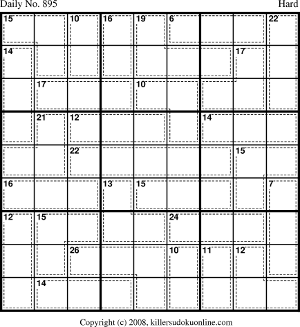 Killer Sudoku for 6/6/2008