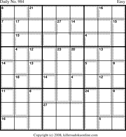 Killer Sudoku for 9/3/2008