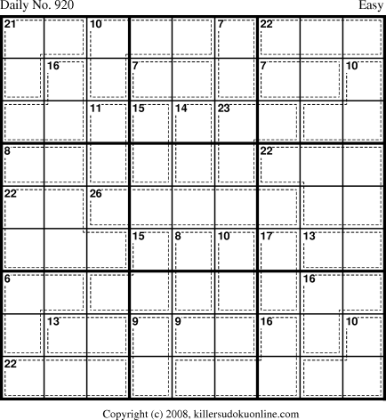 Killer Sudoku for 7/1/2008