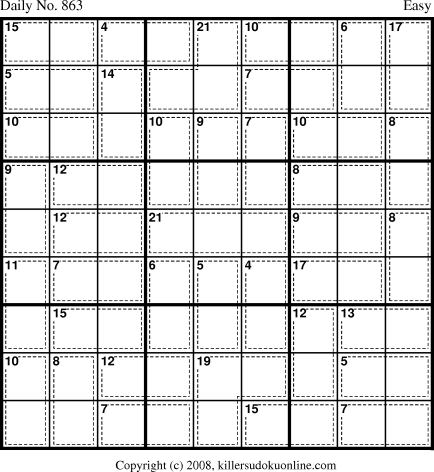 Killer Sudoku for 5/5/2008