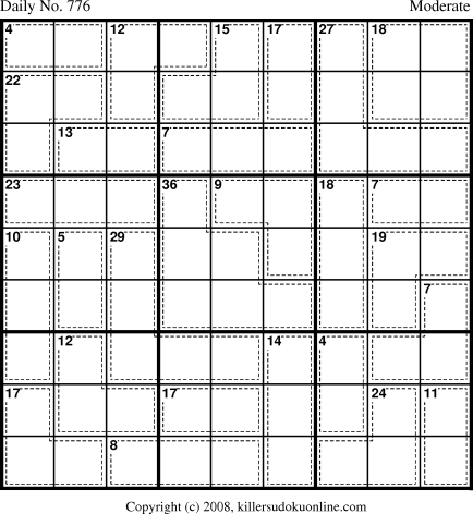 Killer Sudoku for 2/8/2008