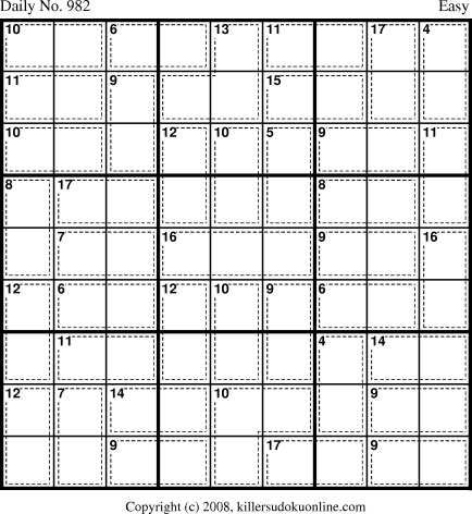 Killer Sudoku for 9/1/2008