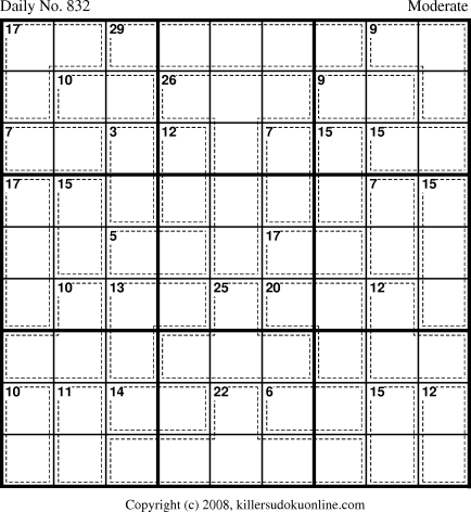 Killer Sudoku for 4/4/2008