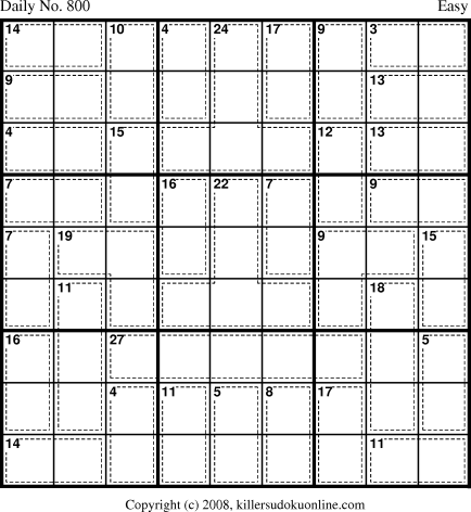 Killer Sudoku for 3/3/2008