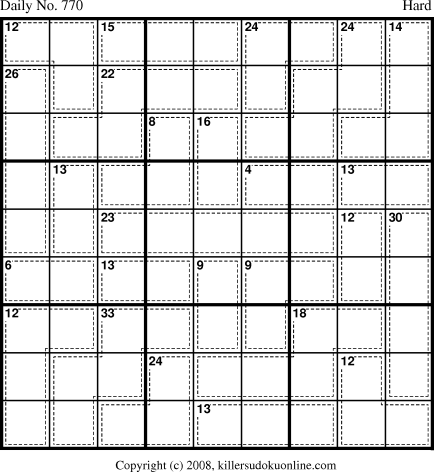 Killer Sudoku for 2/2/2008