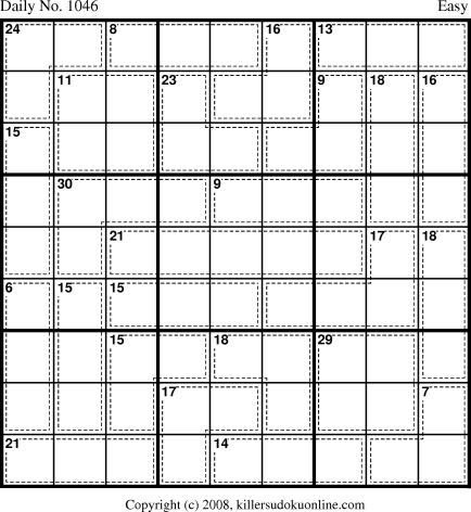 Killer Sudoku for 11/3/2008
