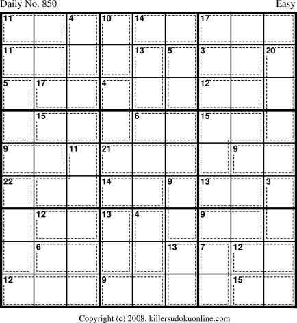 Killer Sudoku for 4/22/2008