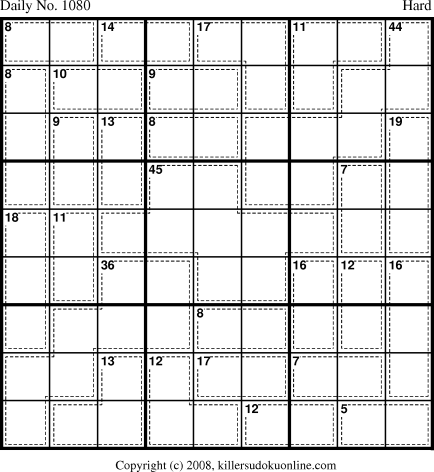 Killer Sudoku for 12/7/2008