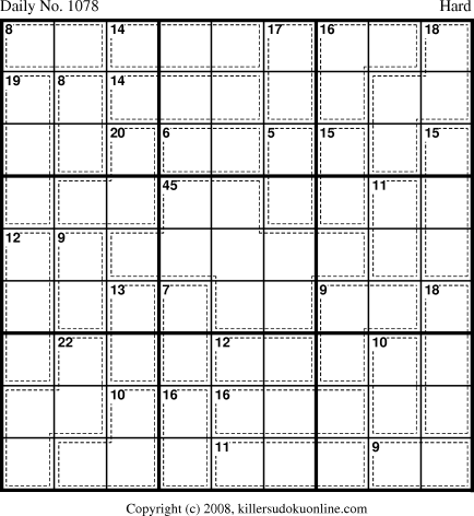 Killer Sudoku for 12/5/2008