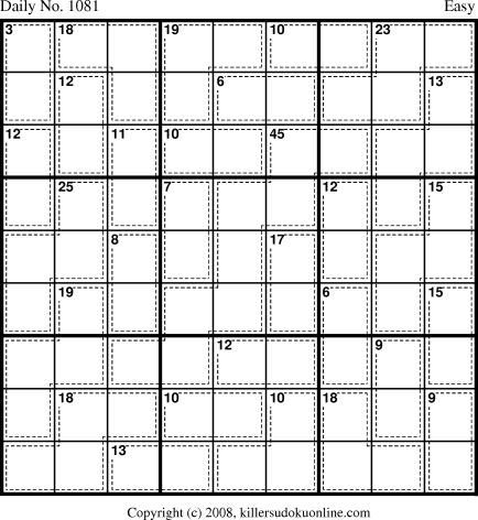Killer Sudoku for 12/8/2008