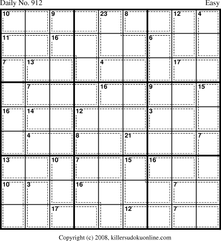 Killer Sudoku for 6/23/2008