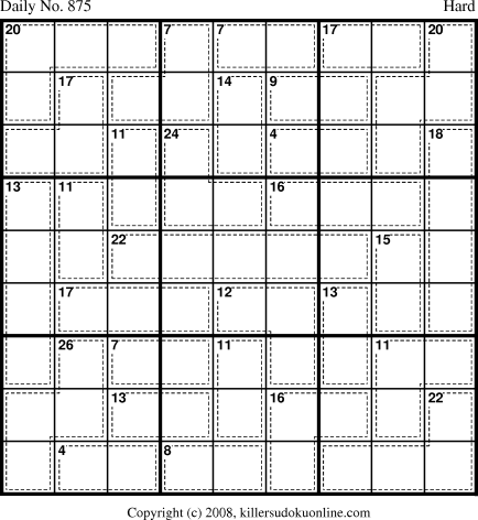 Killer Sudoku for 5/17/2008