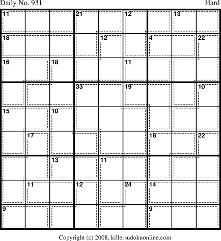 Killer Sudoku for 7/12/2008