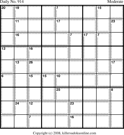 Killer Sudoku for 6/25/2008