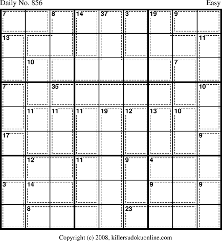 Killer Sudoku for 4/28/2008