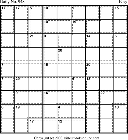 Killer Sudoku for 7/29/2008