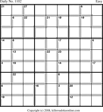 Killer Sudoku for 12/29/2008