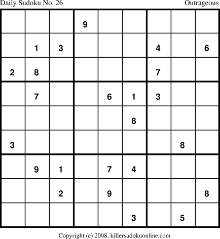 Killer Sudoku for 4/4/2008
