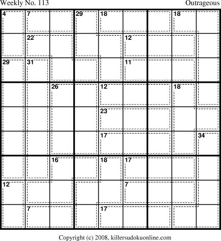 Killer Sudoku for 3/3/2008