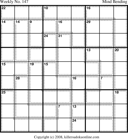 Killer Sudoku for 10/27/2008