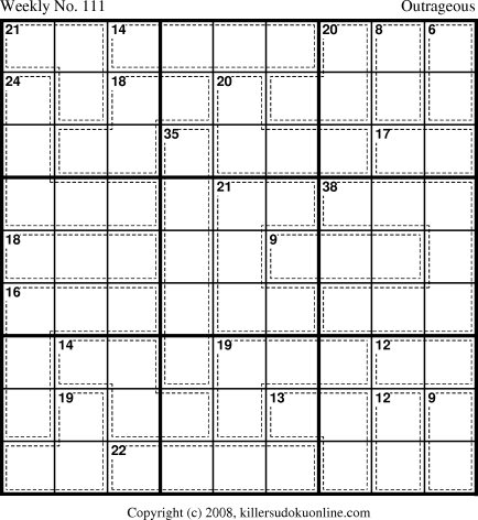 Killer Sudoku for 2/18/2008