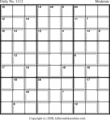 Killer Sudoku for 1/8/2009