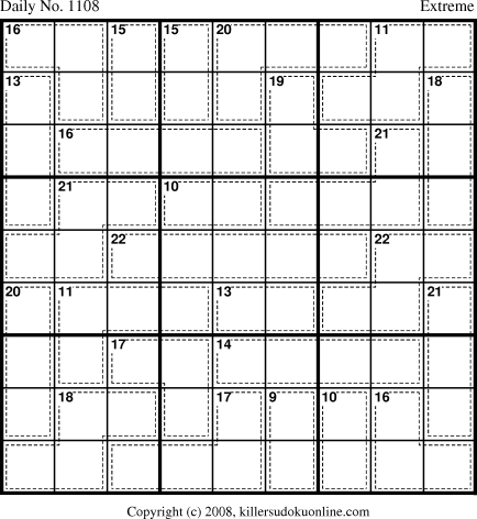 Killer Sudoku for 1/4/2009
