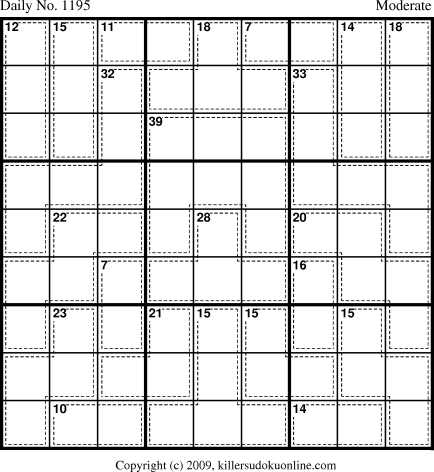 Killer Sudoku for 4/1/2009