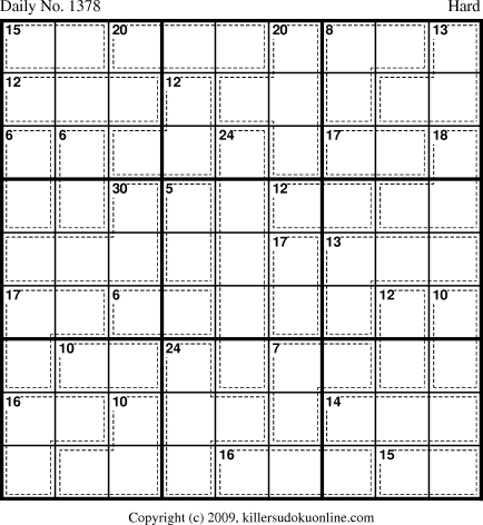 Killer Sudoku for 10/1/2009