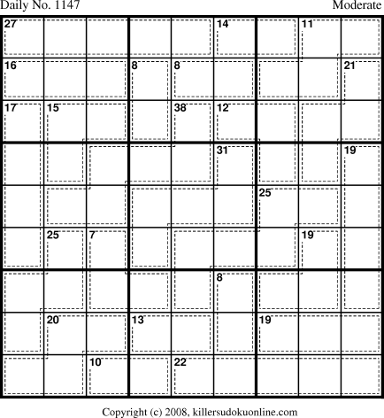Killer Sudoku for 2/12/2009