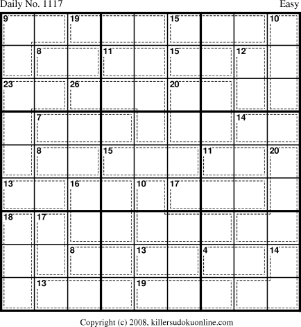 Killer Sudoku for 1/13/2009