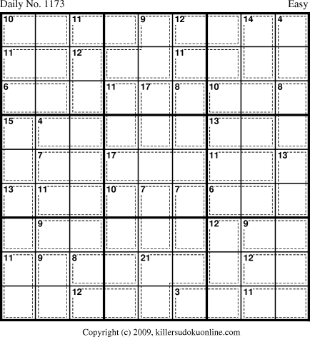 Killer Sudoku for 3/10/2009