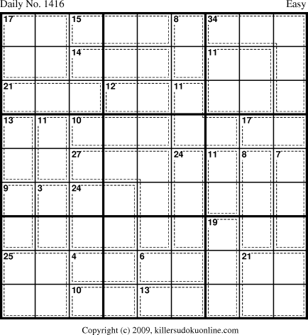 Killer Sudoku for 11/3/2009