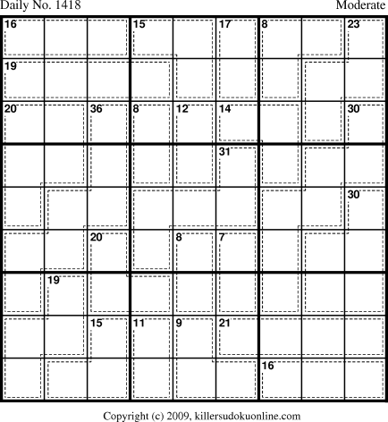 Killer Sudoku for 11/5/2009