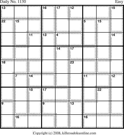 Killer Sudoku for 1/26/2009