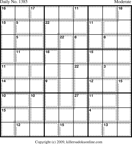 Killer Sudoku for 10/8/2009