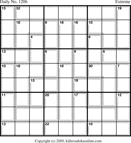 Killer Sudoku for 4/12/2009
