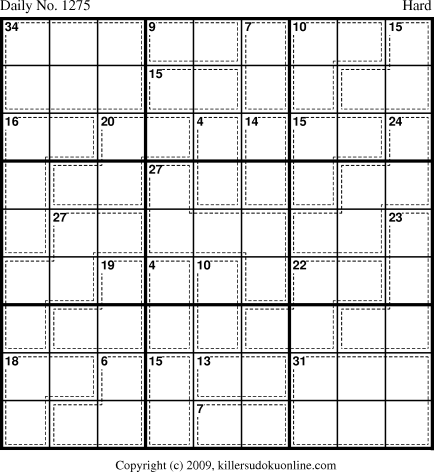 Killer Sudoku for 6/20/2009