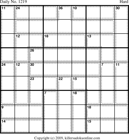 Killer Sudoku for 4/25/2009