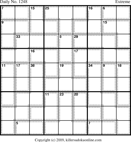 Killer Sudoku for 5/24/2009