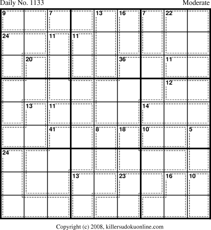 Killer Sudoku for 1/29/2009