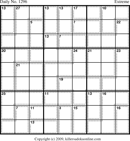 Killer Sudoku for 7/11/2009