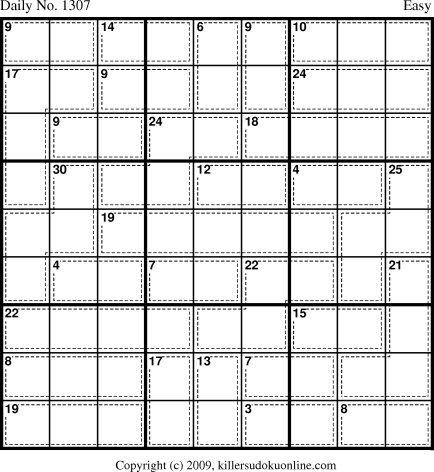 Killer Sudoku for 7/22/2009