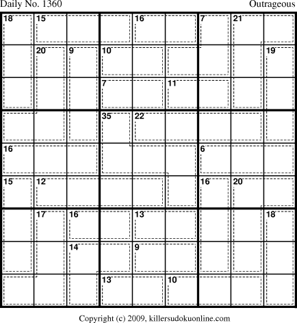 Killer Sudoku for 9/13/2009