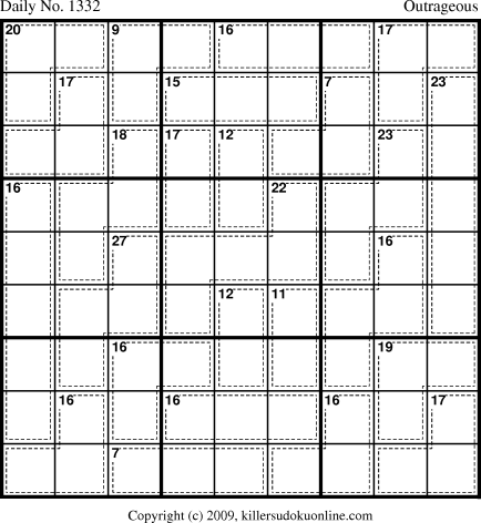Killer Sudoku for 8/16/2009