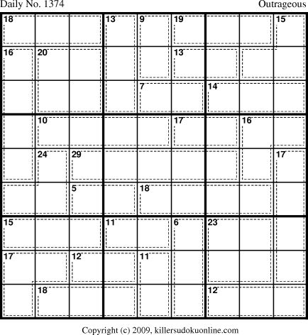 Killer Sudoku for 9/27/2009