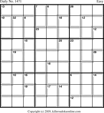 Killer Sudoku for 12/28/2009