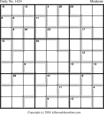 Killer Sudoku for 11/11/2009
