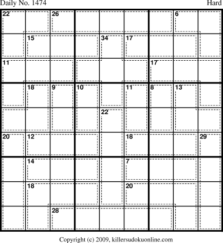 Killer Sudoku for 12/31/2009