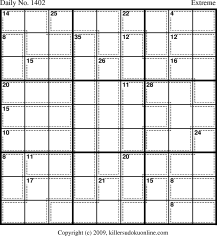 Killer Sudoku for 10/25/2009